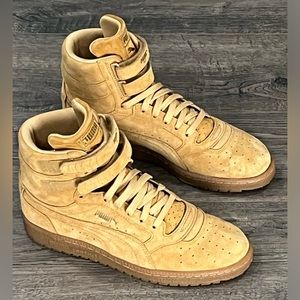 Puma Sky II Hi Winterised Suede Fashion Sneakers Tan Size 8.5W